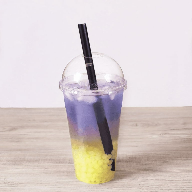 Karat 7.5” Boba Straws (10mm) – Unwrapped – Mixed Striped Colors – 4,500 ct  – Mission Total Supply