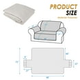 thumbnail image 2 of Dznils Reversible Loveseat Sofa Cover Furniture Protector Slipcover with Side Pockets, Beige, 2 of 11