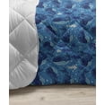 thumbnail image 3 of Whale Down Alternative Comforter, Pastel Look Animals of the Seas in Minimal Design Polka Dots and Stripes, Microfiber Quilt for All Season, 5 Sizes, Sea Green and Turquoise, by Ambesonne, 3 of 3