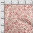 thumbnail image 2 of oneOone Polyester Spandex Red Fabric Asian Paisley Sewing Material Print Fabric By The Yard 56 Inch Wide, 2 of 5