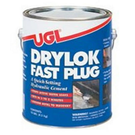 UGL DRYLOK Fast Plug 00919 Hydraulic Cement, 16 cu-in/lb Coverage Area, Gray, 1-1/2 lb