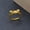 Gold, variant on Vintage Frog Ring Gold-plated Golden Toad Animal