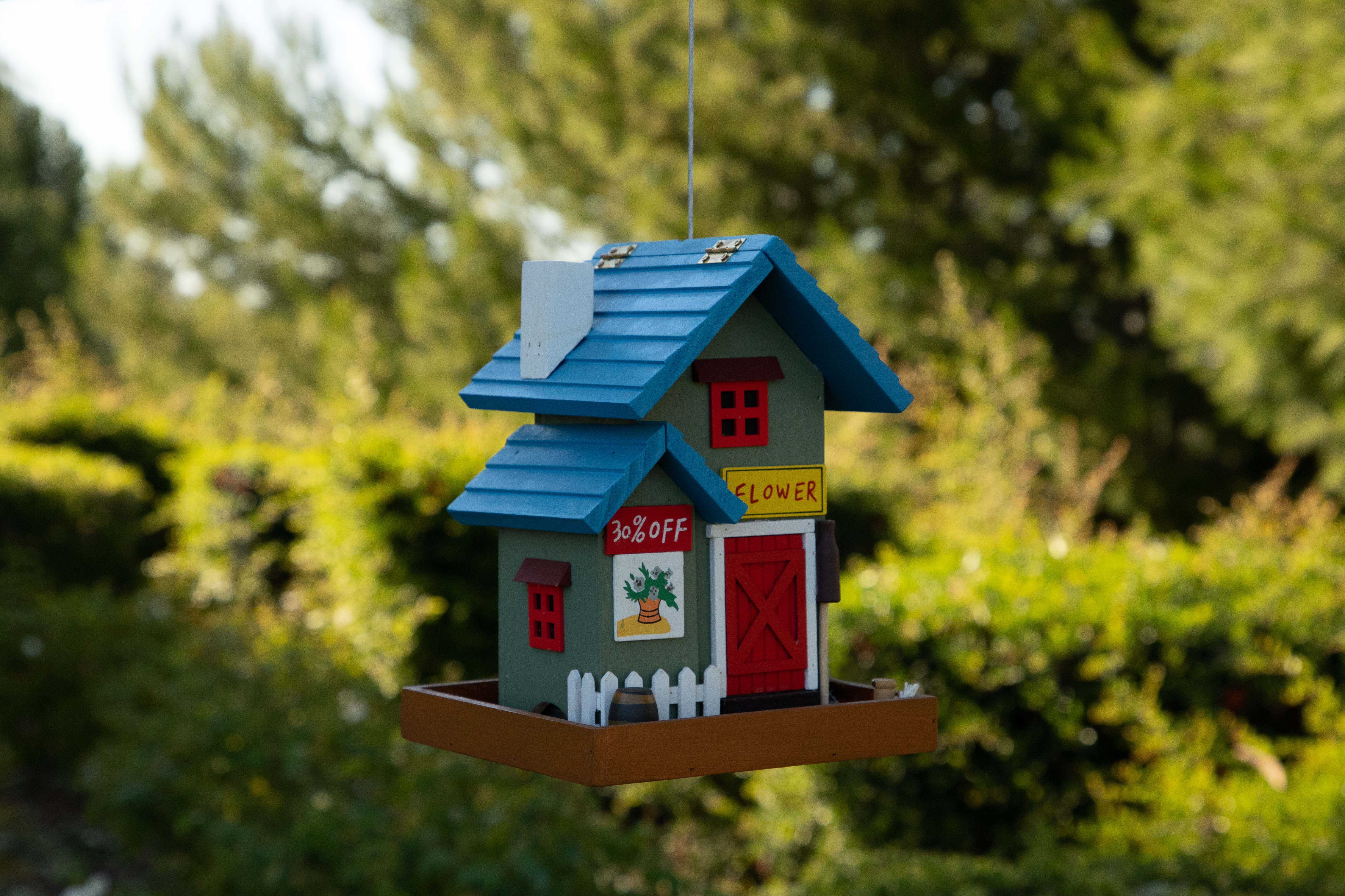 Alpine Hanging Multicolor Bird Feeder, 9 Inch Tall - Walmart.com