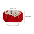 thumbnail image 2 of Minkissy Elegant Red Wedding Clutch Purse with Detachable Chain and Rhinestone Inlay for Formal Events, 2 of 6