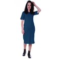 thumbnail image 1 of Moomaya Robe Droite à Manches Courtes pour Femmes, Unie, Décontractée, Coupe Ample, avec Poches, 1 of 6