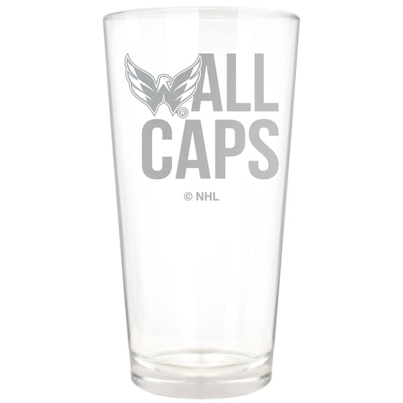 Washington Capitals Etched 16oz. Rally Cry Pint Glass