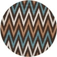 thumbnail image 4 of SAFAVIEH Chatham Jefferson Zigzag Stripes Wool Area Rug, Brown/Multi, 8' x 10', 4 of 8