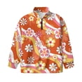 thumbnail image 4 of Uorisanigo Girls Half Zipper Sweatshirts Fall Trendy Long Sleeve Pullover Top Oversized Girls Crop Sweatshirt Vintage 60s 70s Hippie Flower Pullover Jackets Fall Fashion Outfits Clothes, 4 of 7