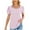 Pink, variant on FAIWAD Womens Mesh Tunic Tops Pleated Short Sleeve Blouses Summer Casual Breathable Tshirts