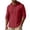 Red, variant on Hoodie Long Sleeve Shirts for Men Cotton Linen Solid Color Buttons Drawstring Casual Top Summer Vintage Fashion Comfort Loose Pullover Shirt