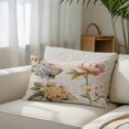 thumbnail image 3 of Vintage Hydrangea Floral Standard Size Pillow Cover, Pillowcase Protectors with Zipper, Breathable Decorative Throw Pillow Case Cover, Spring Botanical Flowers Pillow Shams for Couch Sofa 20x26Inch, 3 of 8