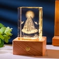 thumbnail image 1 of Luz nocturna cuadrada de cristal tallado interior 3D, decoración de base occidental con Bluetooth, pareja de estudiantes, regalo creativo de cumpleaños y Navidad, 1 of 4