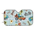 thumbnail image 7 of Balery Cartoon Car Racing Windshield Sun Shade, Car Front Window Sunshade Cover ,Automotive Interior Portected Blocks Uv Rays For Car Pickup Truck Suv Accessories- Medium, 7 of 7