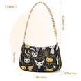 thumbnail image 3 of Ryvnso Cartoon Cats Womens Chain Shoulder Bag Tote Handbags Clutch Hobo Purse with Zipper for Travel, 3 of 7
