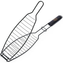 Fish Grill Basket - Fish Grilling Rack for Grill - Fish & Veggie Grill Basket - BBQ Grill Basket for Fish, Bread, Vegetables, Chicken, Shrimp - Outdoor Fish Roaster - Grill Cooking Accessories