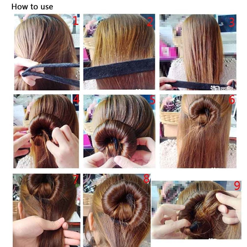 1pc French Style Useful Women Female Hair Updo Wrap Fold Snap Bun
