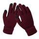 thumbnail image 3 of Qarigey Guantes tejidos de lana de Cachemira para mujer, guantes gruesos cálidos de invierno para pantalla táctil, mitones sólidos guantes y mitones Vino tinto Qarigey AP000827-08, 3 of 6