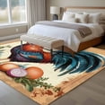 thumbnail image 4 of 5'x8' Area Rugs, Retro Rooster Indoor Outdoor Area Rug for Living Room Bedroom, Farmhouse Vintage Summer Botanical Washable Bathroom Rugs Kitchen Floor Carpet Mats Home Decor Aesthetic, 4 of 8
