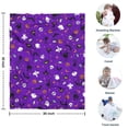 thumbnail image 4 of Purple Halloween Pattern Blanket,Comfortable Soft Lamb Wool Throw Blanket,All Season,Warm Lightweight Blankets for Sofa Bed Couch Living Room Chair,30"x40", 4 of 4
