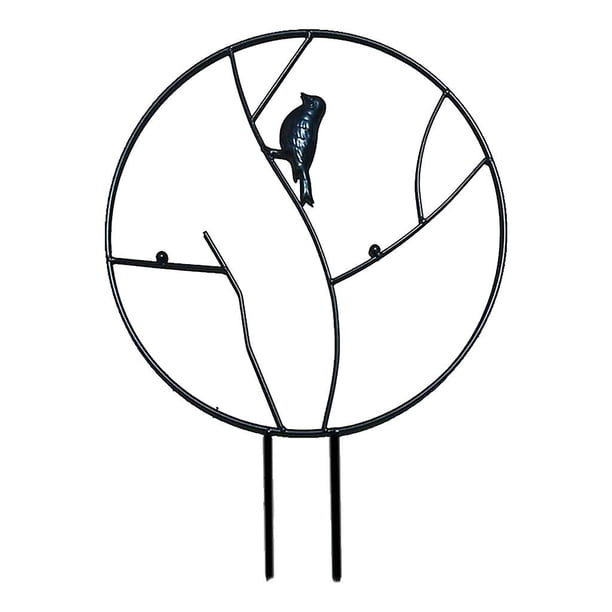 Blue Marco de escalada redondo de Metal, soporte para maceta, soporte para plantas, herramienta de jardín para interiores y exteriores