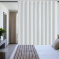 thumbnail image 5 of XWZO 100x84 Sliding Glass Door White Curtain 1 Panel, Blackout Room Divider Curtain 84 Inches Long, Back Tab & Rod Pocket Wide Curtains for Patio/Bedroom Partition, Greyish White, 5 of 8