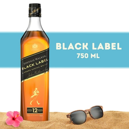 Johnnie Walker Black Label Blended Scotch Whisky, 750 ml