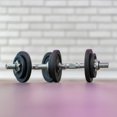 thumbnail image 4 of PRISP Adjustable Weight Dumbbells Set - Includes 2 Bars, Cast Iron Plates and Threaded Collars; Pair of Spinlock Dumbbells, 4 of 4