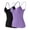 Black+Purple, variant on FENGGHAO 2-Pack Women's Modal Camisole with Built-in Bra, Adjustable V Neck Tank Tops with Soft Pads, Comfortable Layering Cami for Daily Wear
