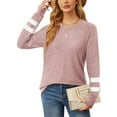 thumbnail image 3 of Fantaslook Womens Long Sleeve Tops Crewneck Sweatshirts Casual Color Block Tunic Tops Pullover, 3 of 8