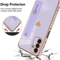 thumbnail image 2 of for Samsung Galaxy A14 5G Case Purple Love Hearts Design for Women Girl Men, Luxury Plating with Strap Stand Full Camera Lens Protection Bumper for Galaxy A14 5G, 2 of 12