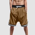 thumbnail image 2 of Caqnni Basketball Shorts for Men Drawstring Casual Summer Quick Dry Sports Workout Jerseys Shorts with Pockets Sports Gym Basketball Casual Shorts Summer Beach Shorts (M,Coffee), 2 of 6