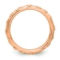 thumbnail image 2 of Sterling Silver Stackable Expressions Pink-plated Textured Ring - Size 7, 2 of 3