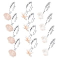 thumbnail image 4 of Inteprter Juego de ganchos colgantes con forma de concha de estrella de mar, juego de ganchos colgantes de acero inoxidable, juego de ganchos dobles para Juegos de accesorios de baño Numero 3 Inteprter HA025013-03, 4 of 6