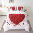 thumbnail image 2 of Homewish Red Cartoon Loves 7-Piece Bedding Comforter Set,Happy Valentine'S Day King Bedding Sets,Romantic Theme Bed Sheets For Men Women,Luxury Bedroom Decor Reversible, 2 of 8