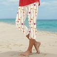 thumbnail image 2 of GEWSEY Cotton Regular and Plus Size 15 INCH Capri Leggings (Hot Pink, XXL), 2 of 4