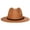 Camel, variant on Womens Classic Wide Brim Floppy Panama Hat Belt Buckle Wool Fedora Hat