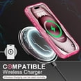 thumbnail image 6 of Heavy Duty Shockproof Protection Phone Cases, Anti-Drop, Triple Layer Transparent Protective Cover Compatible with iPhone 16 Pro, Crystal Pink, 6 of 7