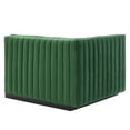 thumbnail image 4 of Modular Sofa Chair, Black Green, Velvet, French Living Lounge Cafe Lobby Hospitality Restaurant, Modern Contemporary Boutique HB33726, 4 of 6