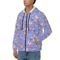 thumbnail image 3 of Vsdgher Butterflies And Flowers Mens Hoodies Zip Hoodie, Hoodies for Men, Zip-up Hooded Sweatshirt-Medium, 3 of 5