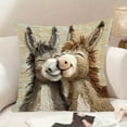 thumbnail image 6 of LmnLft Donkey Printed Throw Pillow Covers, Cute Square Animal Embroidery Cushion Cases, Fun Decorative Farmhouse Decor for Home Living Room Sofa Bed, Gifts for Donkey Lovers, 6 of 6