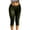 Army Green, variant on Zulora Women's Summer Capri Pants Elastic Waist with Side Slit Slim Fit Cropped Trousers Casual Stretch Leggings for Yoga Running Hiking Outdoor Activities Breathable Comfortable Design