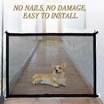 thumbnail image 2 of Dog Safety Barrier, Adjustable Magic Gate, Pet Barrier, Retractable for Stairs Kitchen Portable, 2 of 5