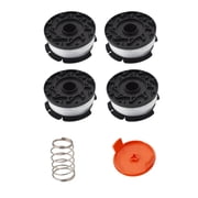 4 Pack+1 Spool Cap and Spring Replacement for Black and Decker 30ft 0.065 inch AF-100 GH400 GH500 GH600