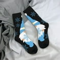 thumbnail image 5 of Vsdgher Christmas Gnome Snowflake Crew Socks for Men & Women, Breathable Casual Athletic Ankle Socks, 5 of 6