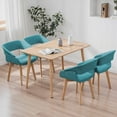 thumbnail image 2 of ivinta Dining Chairs Set of 2, Fabric Mid-Century Upholstered Kitchen Chairs for Dining room, Light Green, 2 of 9