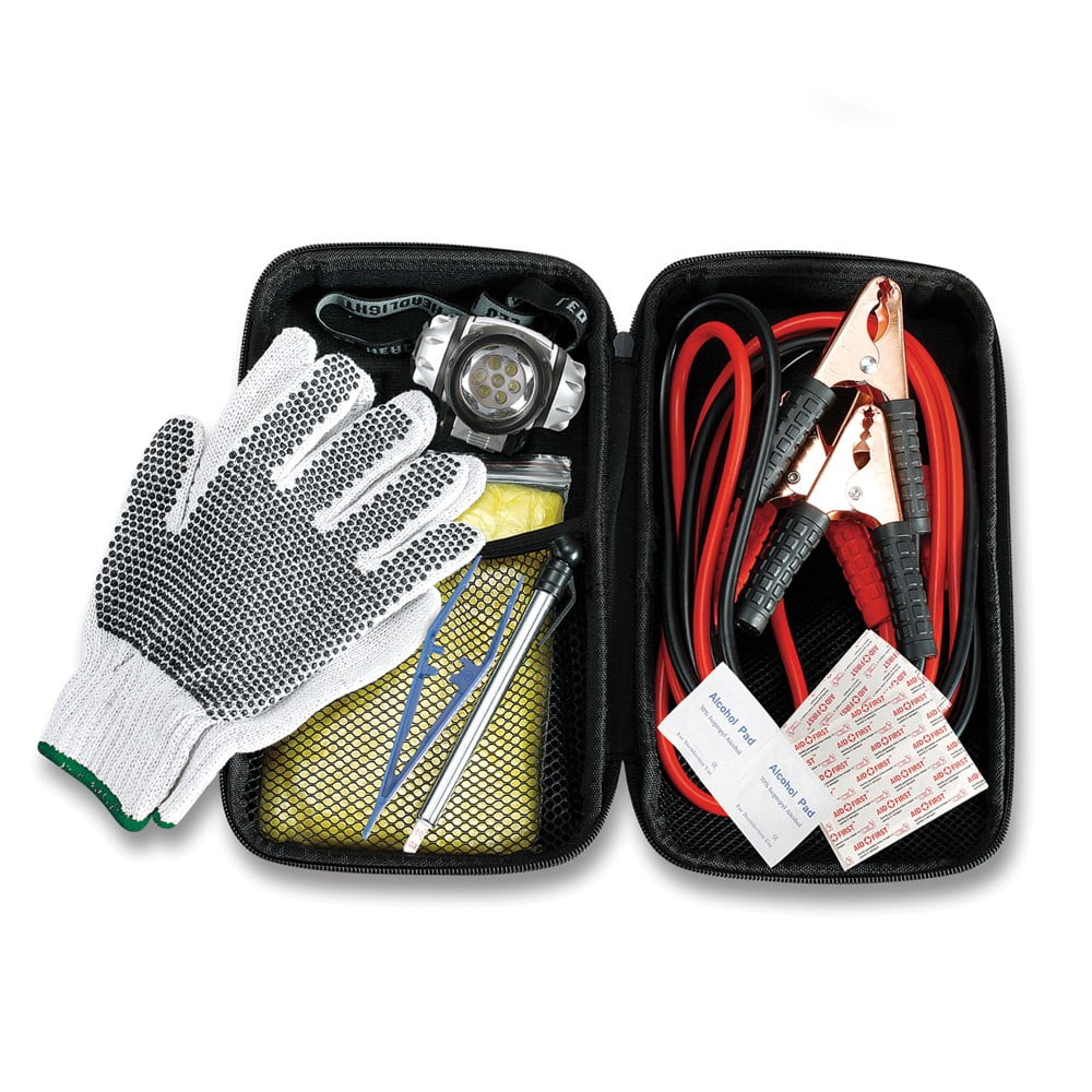 Zippered 12 Piece Auto Emergency Kit