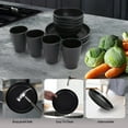 thumbnail image 7 of Dinnerware Set for 6, 18 piece Lightweight Unbreakable Dinnerware Set，23cm Plates, 15cm Bowls, Cups, Kitchen Plates and Bowls Set（Black）, 7 of 7
