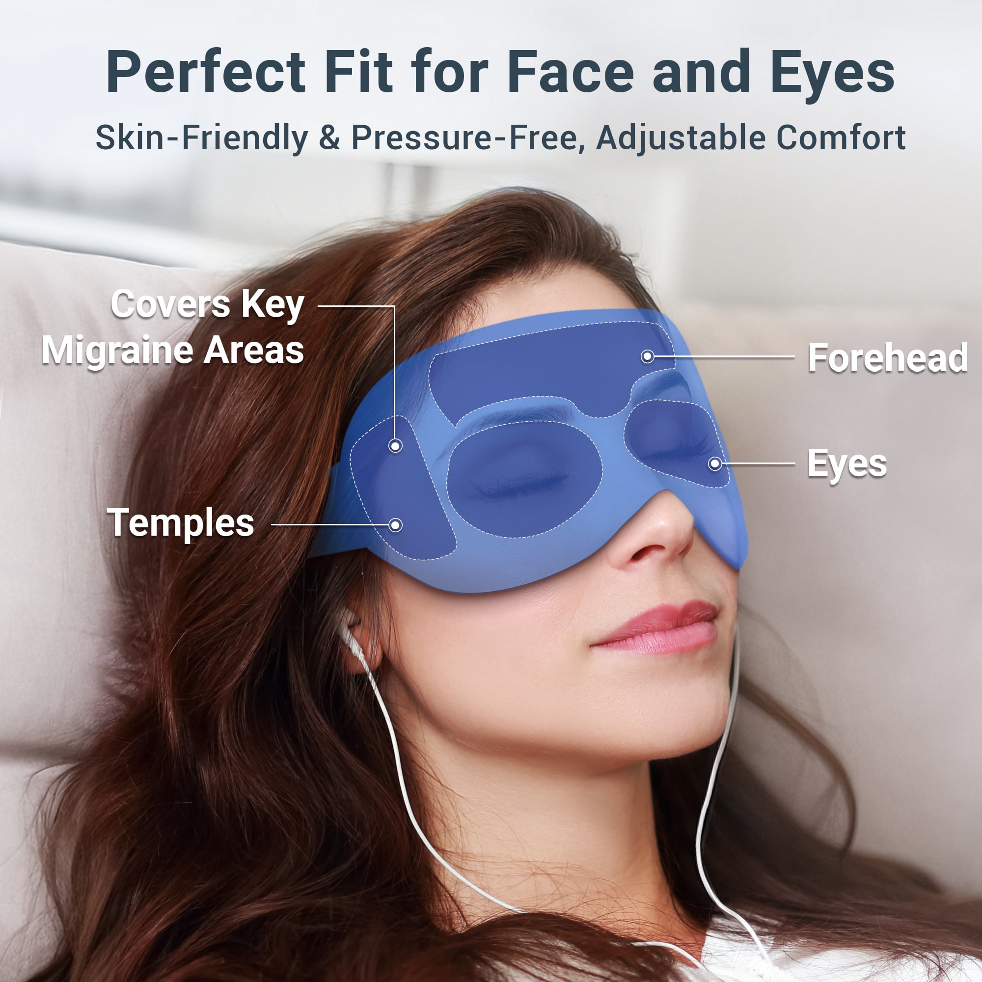 FACEMOON 2 pack adult cooling gel sleep mask for puffy eyes dry eye relief home office travel gift women men