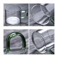 thumbnail image 4 of 4PCS Glass Cups with Handle Set Mini Thickened Heat-resistant Master Cup Transparent Home Brewing Tea Cup, 4 of 8