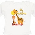 thumbnail image 4 of Inktastic My Grandma Loves Me Giraffe Boys or Girls Long Sleeve Baby Bodysuit, 4 of 5